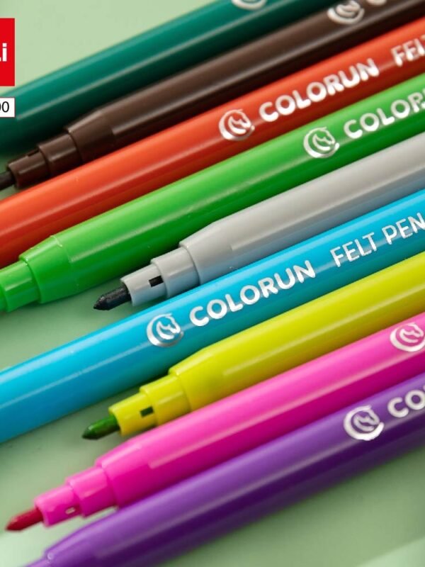 EC10000 ديلي أقلام تلوين فلوماستر طويل رأس 1 مم - 12 لون EC10000